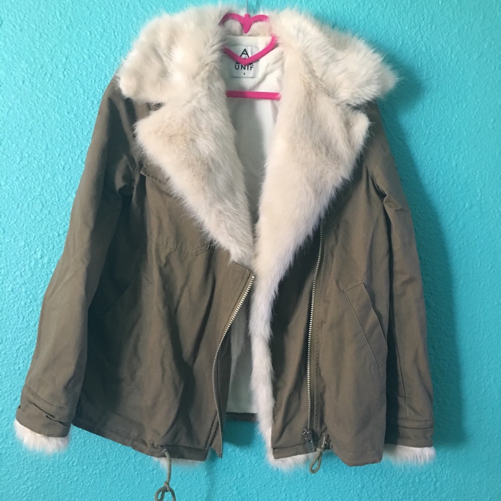 UNIF Sold-Out Army Cargo Sherpa Jacket